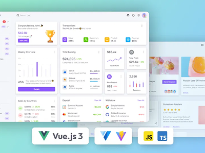 Materio Vue 3 Admin - Free