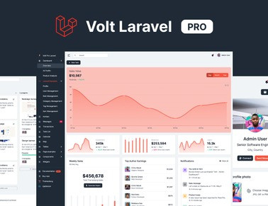 Cut down development time with Volt PRO Laravel Admin Dashboard. The full stack Swiss Army knife