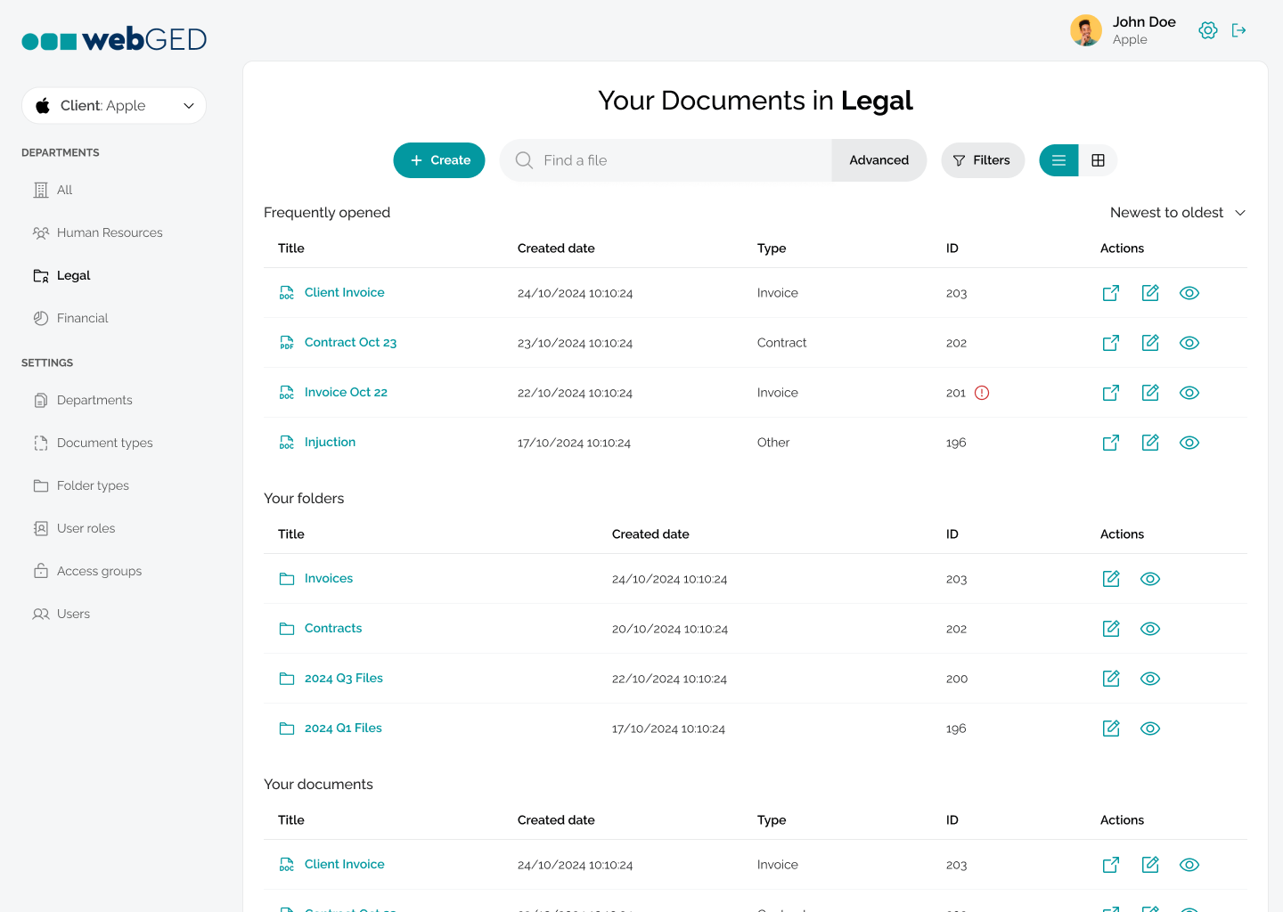 WebGed Document Manager