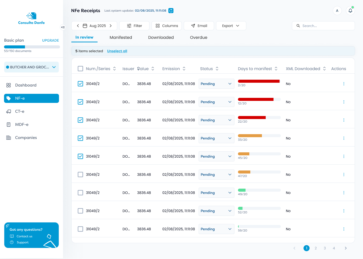 Consulta Danfe Tax Platform
