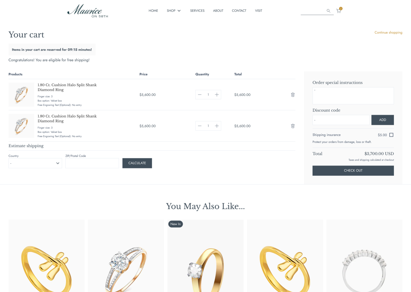 Maurice Jewelry Custom Shopify