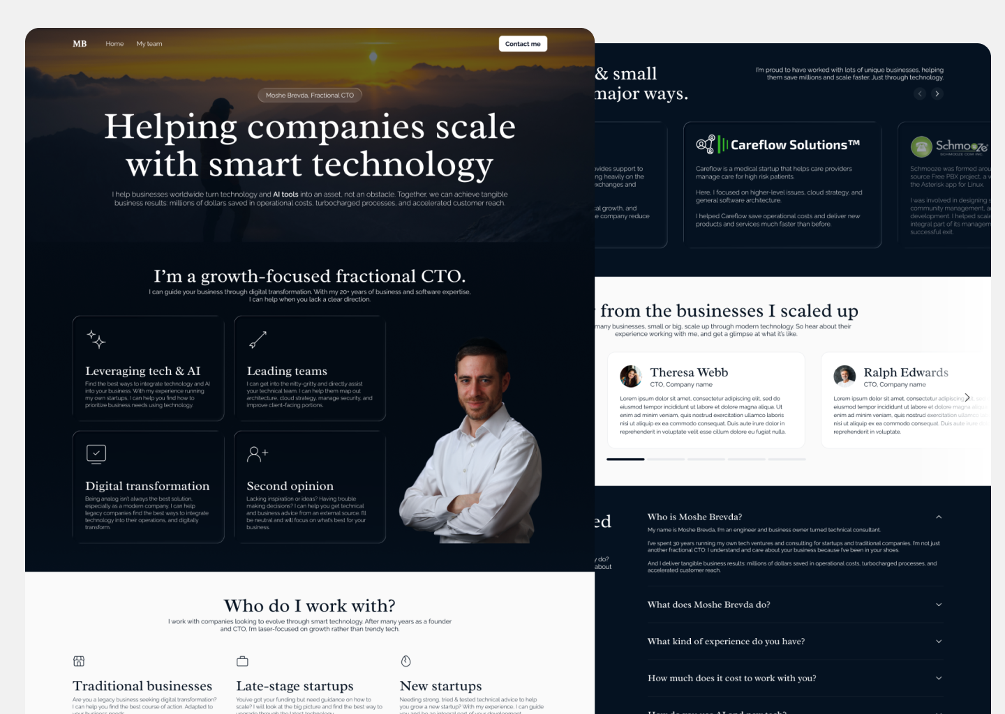 Moshe Brevda Branding, Linkedin & Website